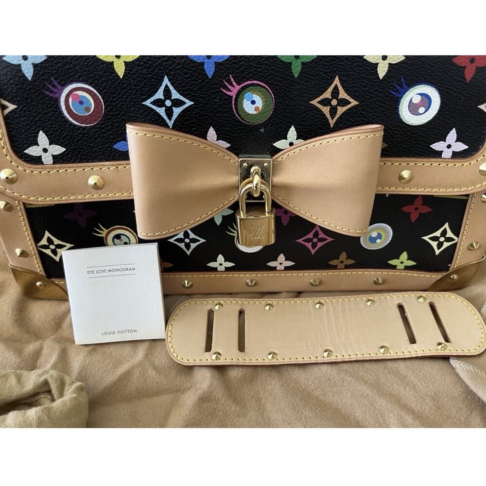 Louis Vuitton Murakami Eye Love You Bow Bag Black Multicolor Monogram RARE NIB - Picture 6 of 15